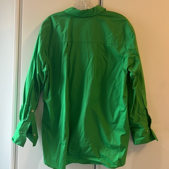 Mango oversized green button down - Picture 5 of 7